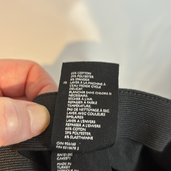 COS black shiny stretch trousers with side zip size 10 - Picture 10 of 10